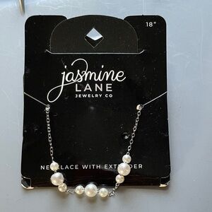 Jasmine Lane NWT Silver Pearl Necklace